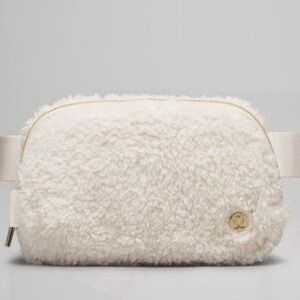 Lululemon Athletica Cream Sherpa Belt Bag